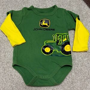 John Deere Green and Yellow Infant Bodysuit